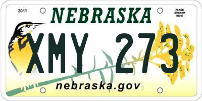 NE license plate XMY273