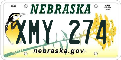 NE license plate XMY274