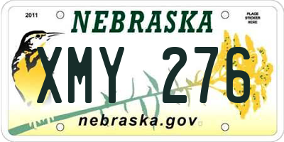NE license plate XMY276
