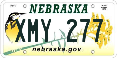 NE license plate XMY277