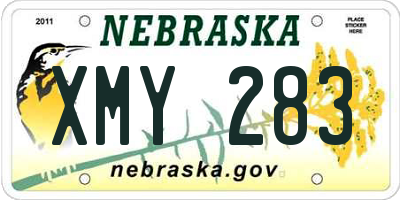 NE license plate XMY283