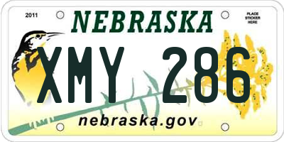NE license plate XMY286
