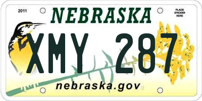 NE license plate XMY287