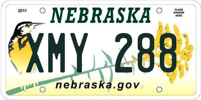 NE license plate XMY288