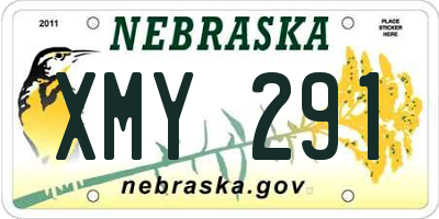 NE license plate XMY291