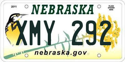 NE license plate XMY292