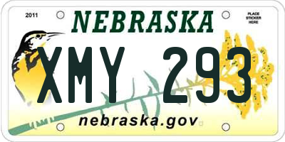 NE license plate XMY293