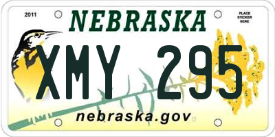 NE license plate XMY295