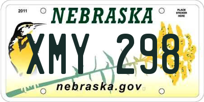 NE license plate XMY298