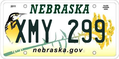 NE license plate XMY299