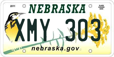 NE license plate XMY303