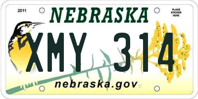 NE license plate XMY314