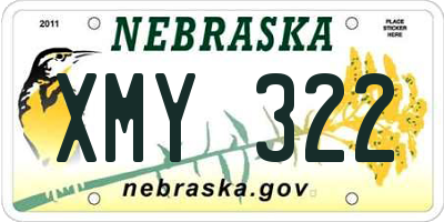NE license plate XMY322