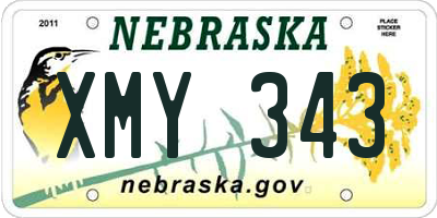 NE license plate XMY343