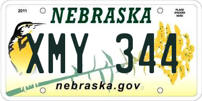 NE license plate XMY344