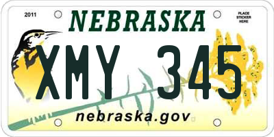 NE license plate XMY345