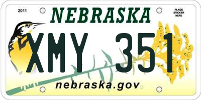 NE license plate XMY351