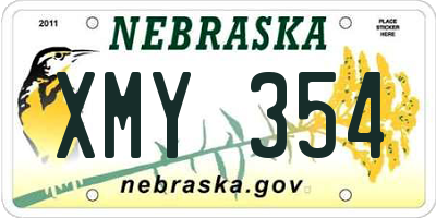 NE license plate XMY354
