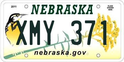 NE license plate XMY371