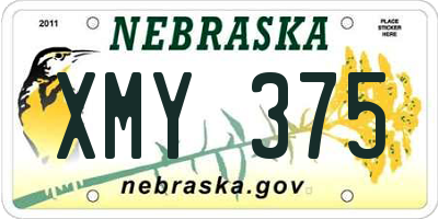 NE license plate XMY375