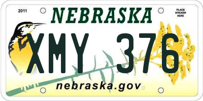 NE license plate XMY376