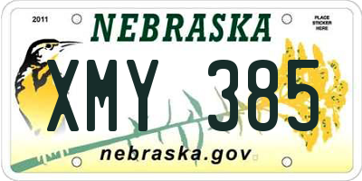 NE license plate XMY385