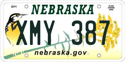 NE license plate XMY387