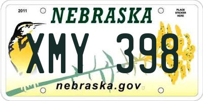 NE license plate XMY398