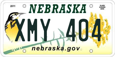 NE license plate XMY404