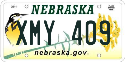 NE license plate XMY409