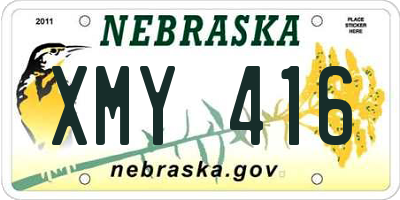 NE license plate XMY416
