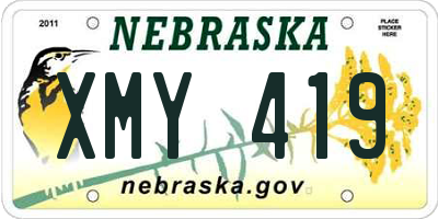 NE license plate XMY419