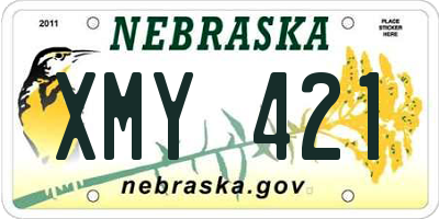 NE license plate XMY421