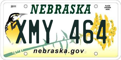 NE license plate XMY464