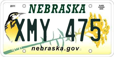 NE license plate XMY475