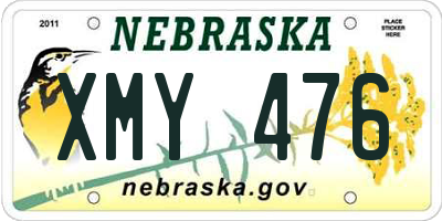 NE license plate XMY476