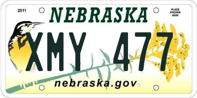 NE license plate XMY477