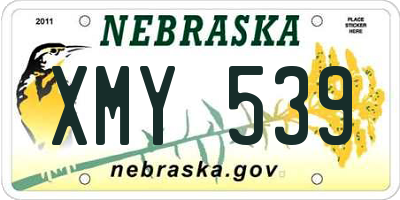 NE license plate XMY539