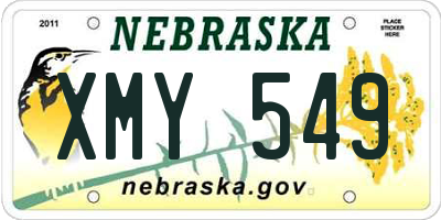 NE license plate XMY549