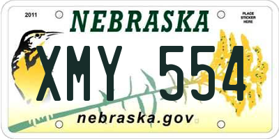 NE license plate XMY554