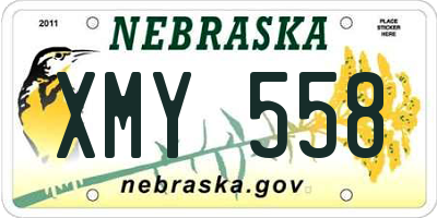 NE license plate XMY558