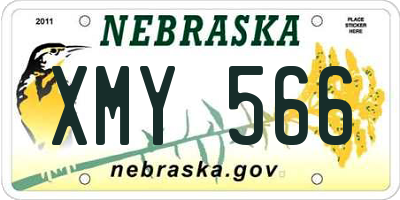 NE license plate XMY566