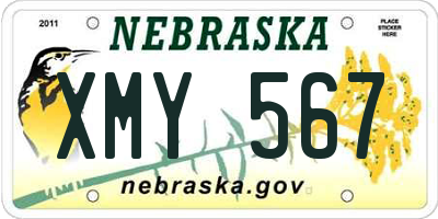 NE license plate XMY567