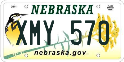 NE license plate XMY570