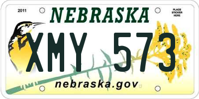 NE license plate XMY573