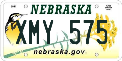 NE license plate XMY575