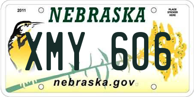 NE license plate XMY606