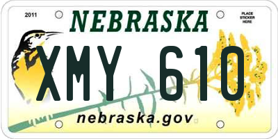NE license plate XMY610