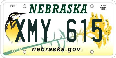 NE license plate XMY615