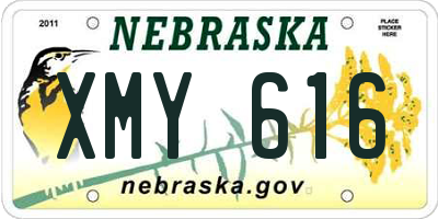 NE license plate XMY616